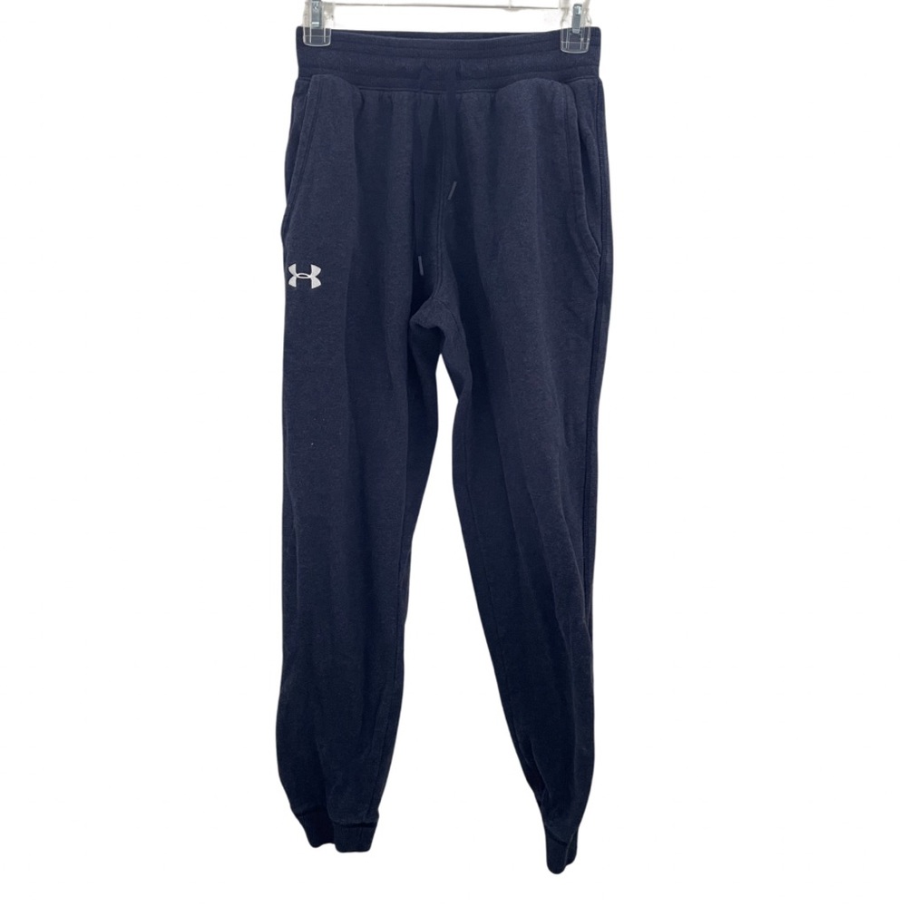 Under Armour Loose Coldgear Navy Blue Fleece Joggers Size Small Petite